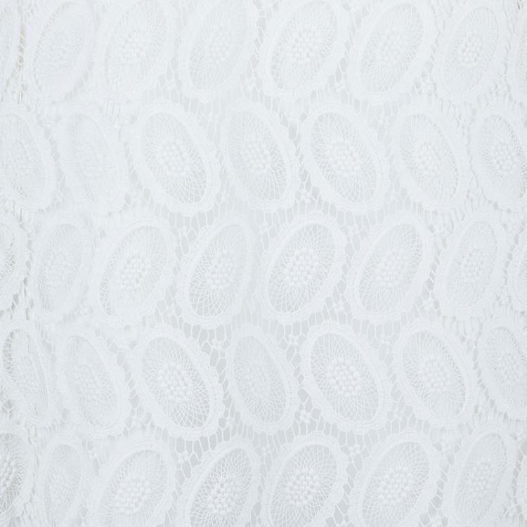 Pre Owned Burberry White Lace Dress M