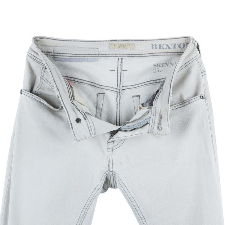 Pre Owned Burberry Brit Bexton Grey Skinny Jeans S