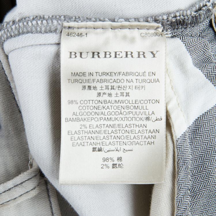 Pre Owned Burberry Brit Bexton Grey Skinny Jeans S