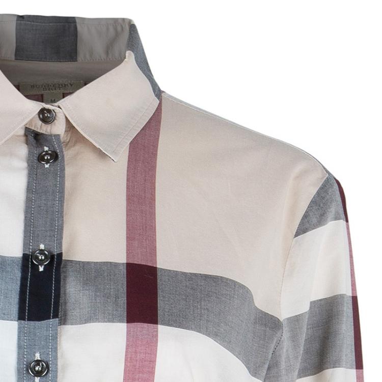 Pre Owned Burberry Beige Nova Check Shirt M