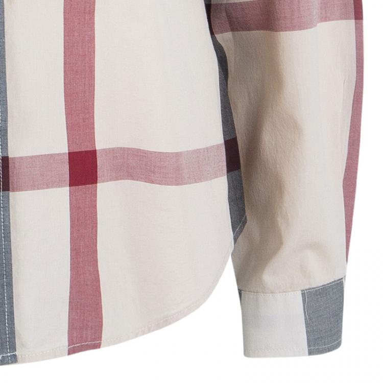 Pre Owned Burberry Beige Nova Check Shirt M