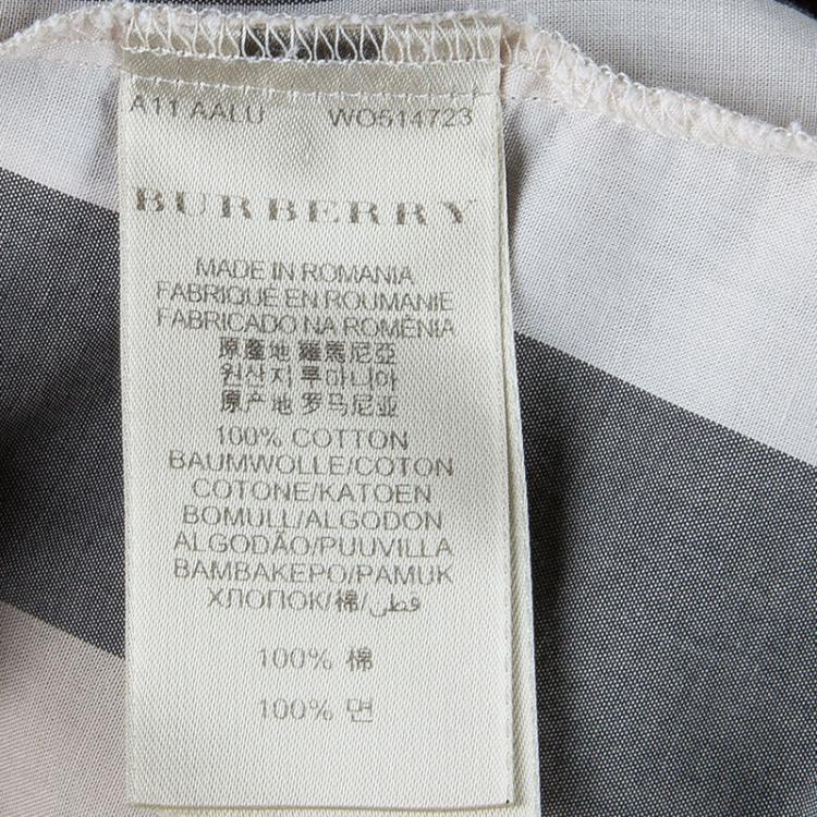 Pre Owned Burberry Beige Nova Check Shirt M