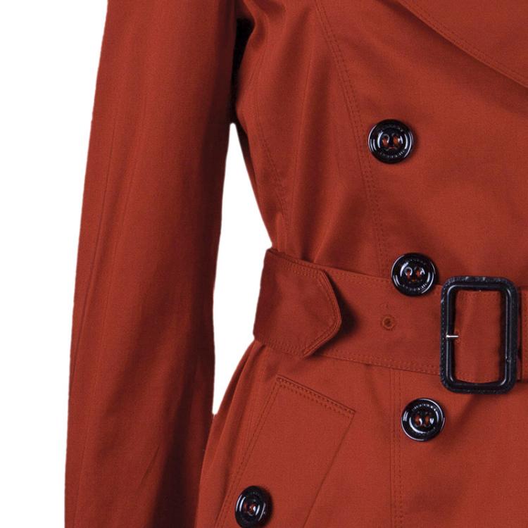 Pre Owned Burberry Red Trench Coat S