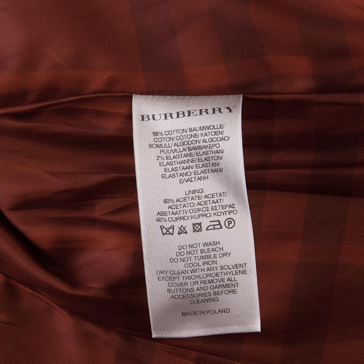 Pre Owned Burberry Red Trench Coat S