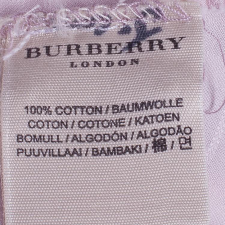 Pre Owned Burberry Pink NovaCheck Blouse S