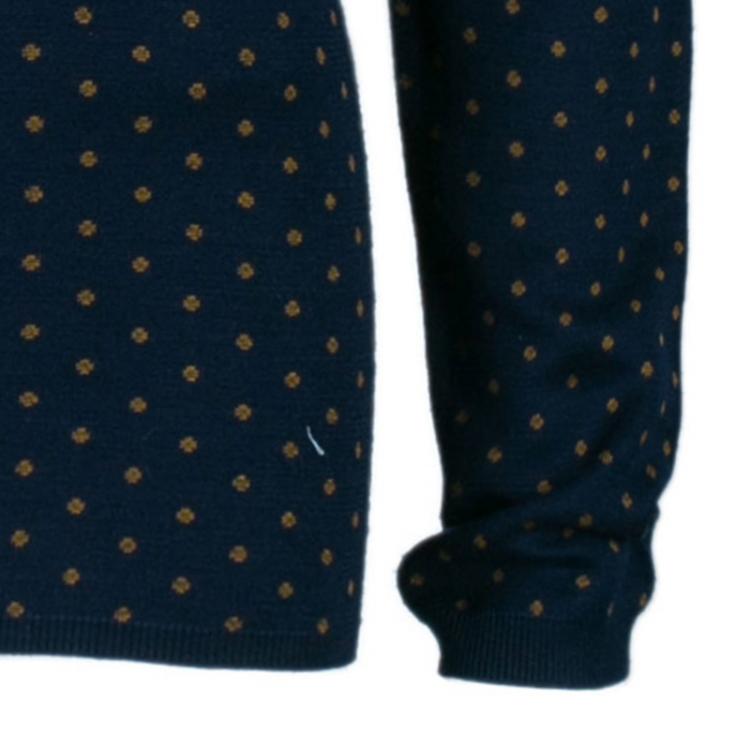 Pre Owned Burberry Polka Dot Knit Sweater M