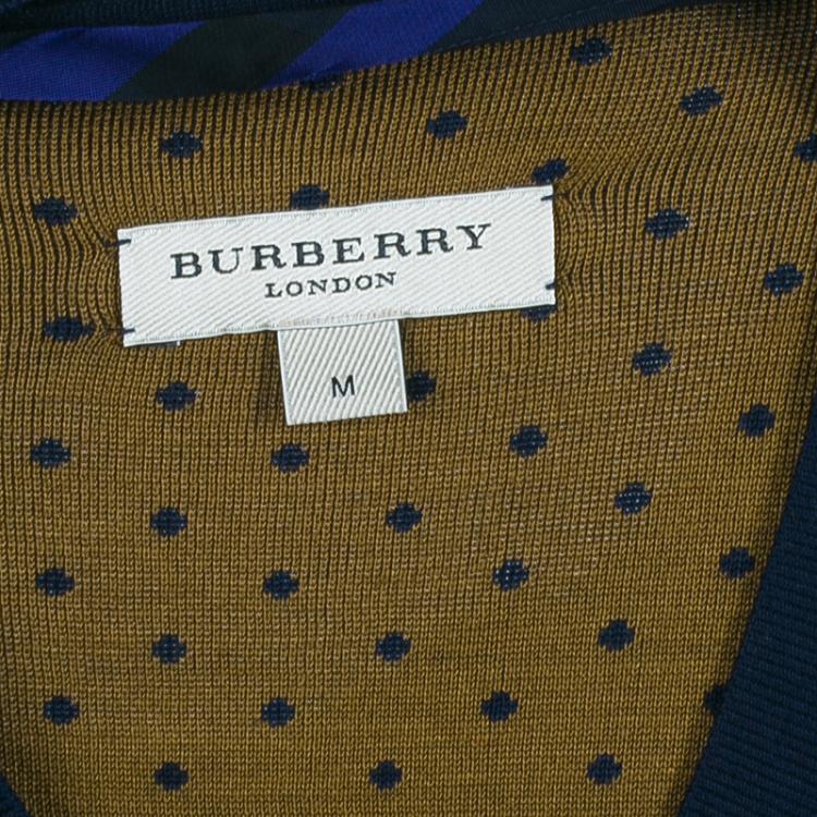 Pre Owned Burberry Polka Dot Knit Sweater M