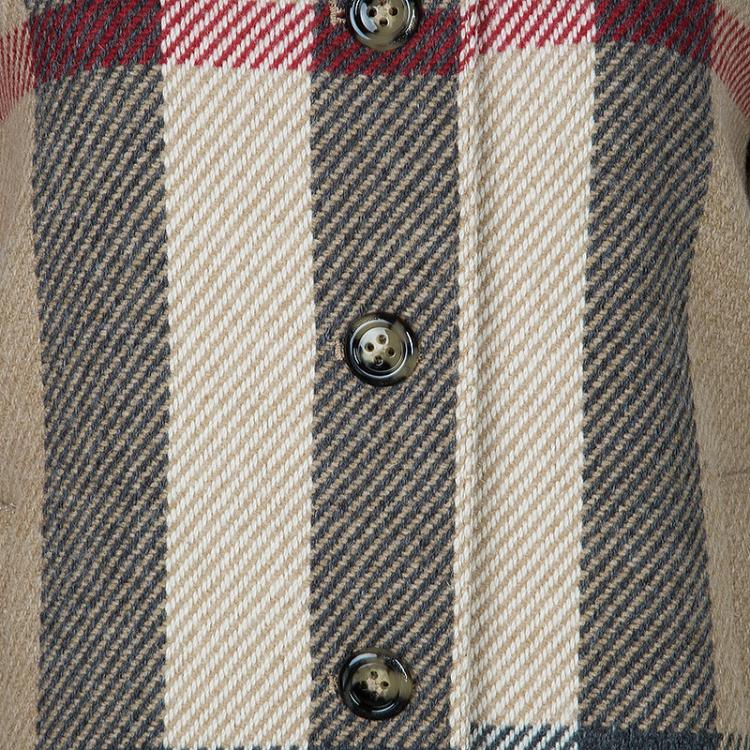 مملوكة مسبقًا Burberry Beige Wool Nova Check Coat M