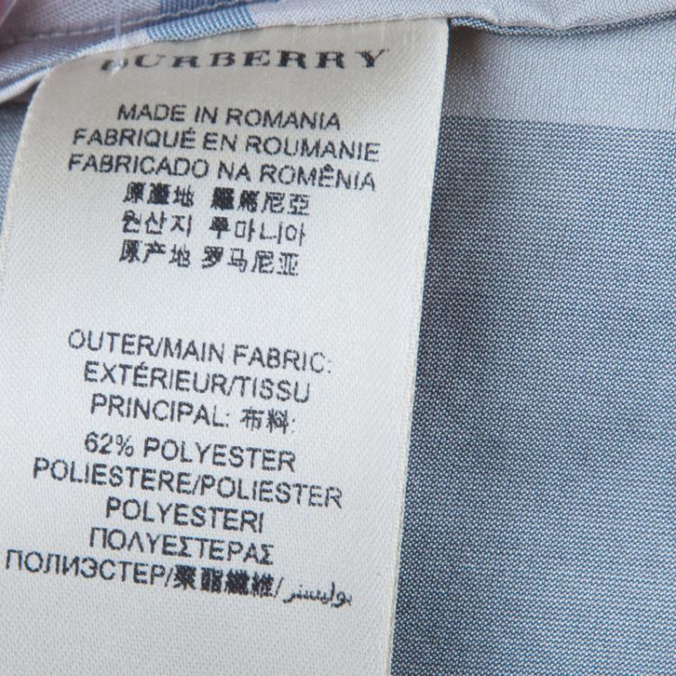مملوكة مسبقًا Burberry Grey Novacheck Long Sleeve Shirt M