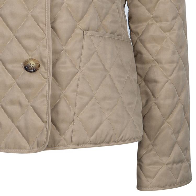 Pre Owned Burberry Beige Quilted Jacket M