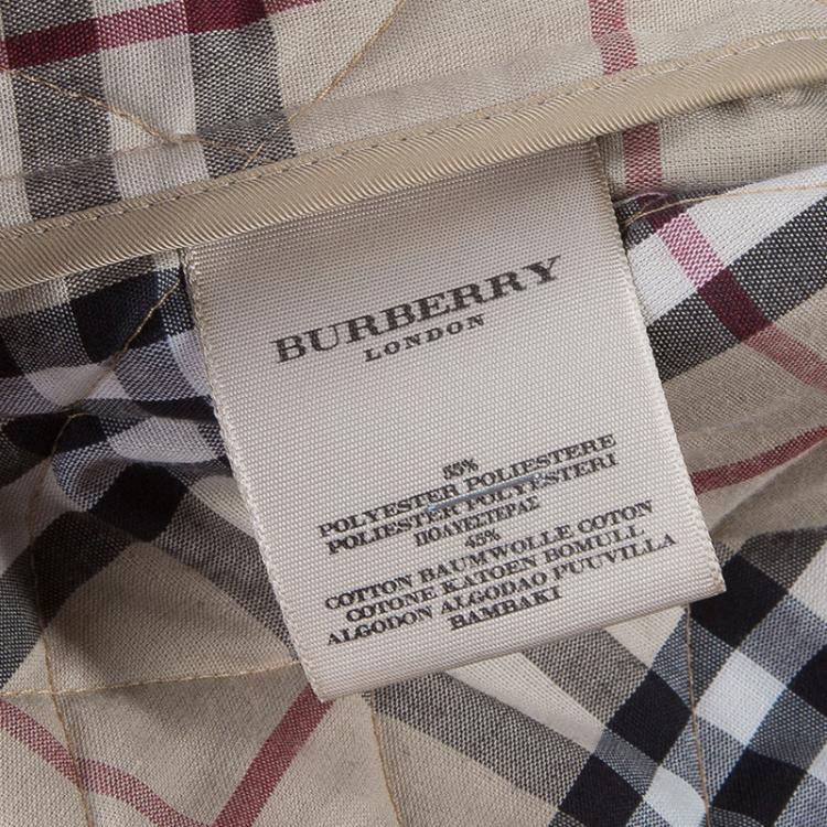 Pre Owned Burberry Beige Quilted Jacket M