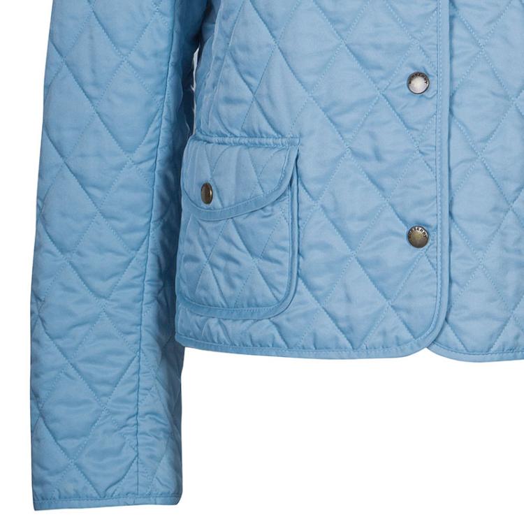 Pre Owned Burberry Baby Blue Quilted Jacket L