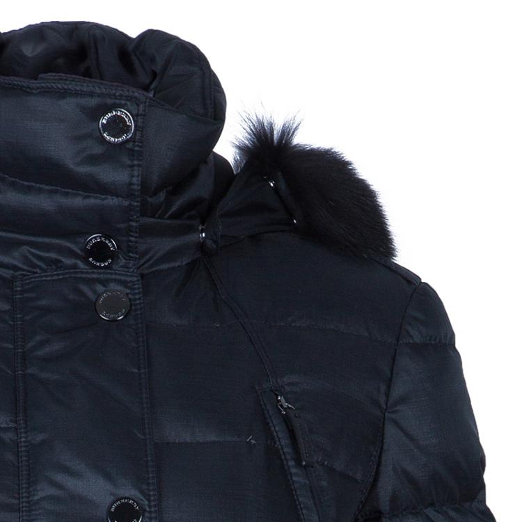 Pre Owned Burberry Down Filled Jacket with Fur Hood S