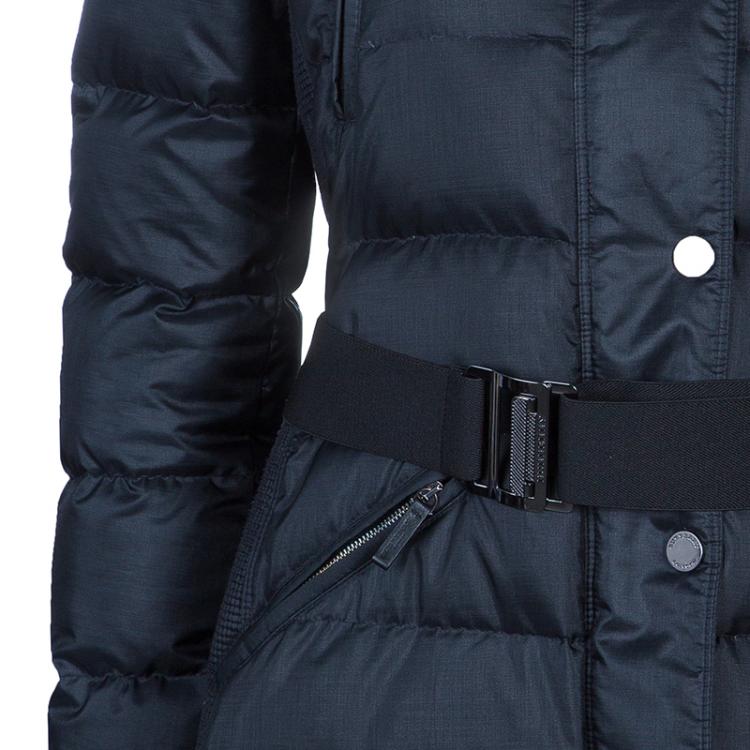 Pre Owned Burberry Down Filled Jacket with Fur Hood S