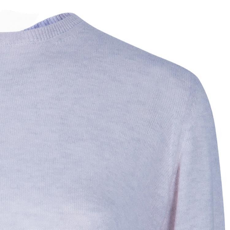 Pre Owned Burberry Grey Cashmere Bow Sweater M