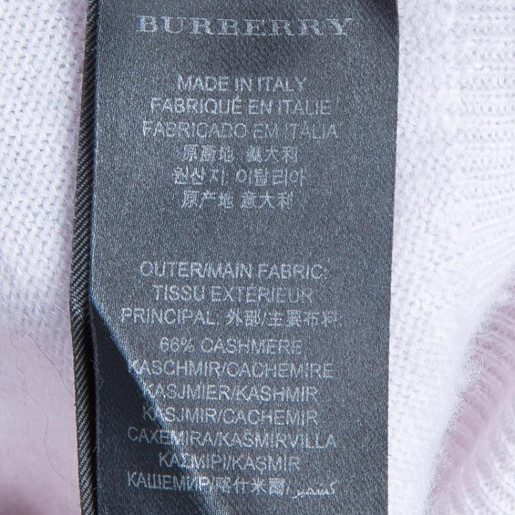 Pre Owned Burberry Grey Cashmere Bow Sweater M