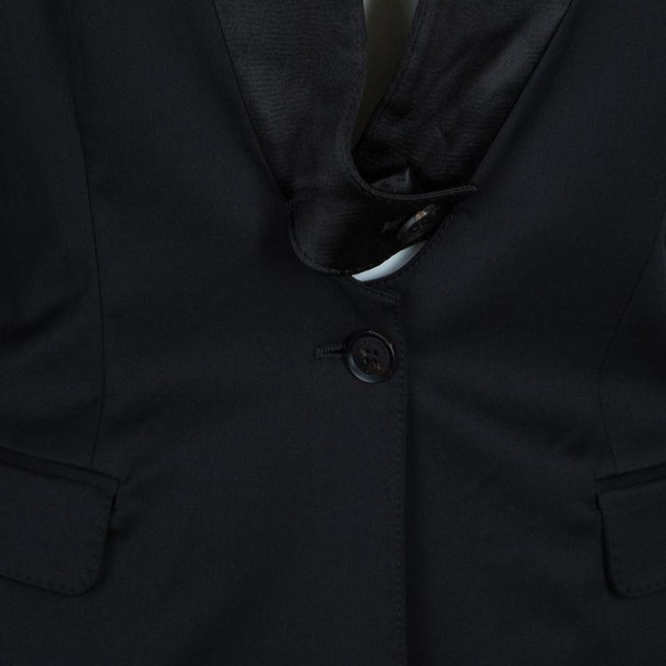 Pre Owned Burberry Prorsum Black Tailored Blazer L