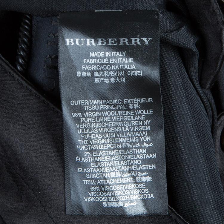 Pre Owned Burberry Prorsum Black Tailored Blazer L
