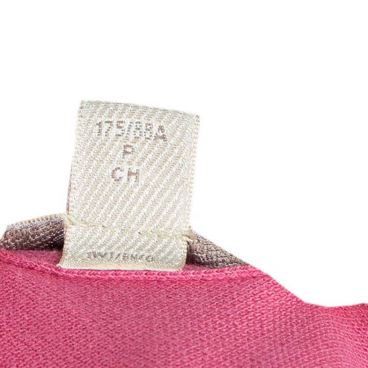 Pre Owned Burberry Pink Contrast Cuff Polo T-shirt S