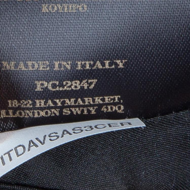 Pre Owned Burberry Prorsum Black Leather Notched Lapel Jacket M