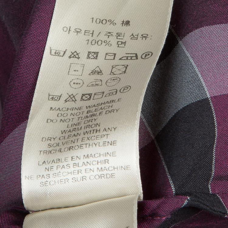 Pre Owned Burberry Purple Novacheck Shirt M