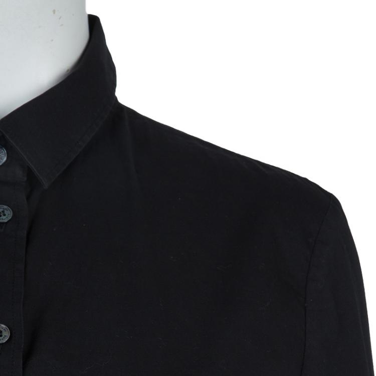 مملوكة مسبقًا Burberry Black Long Sleeve Cotton Shirt M