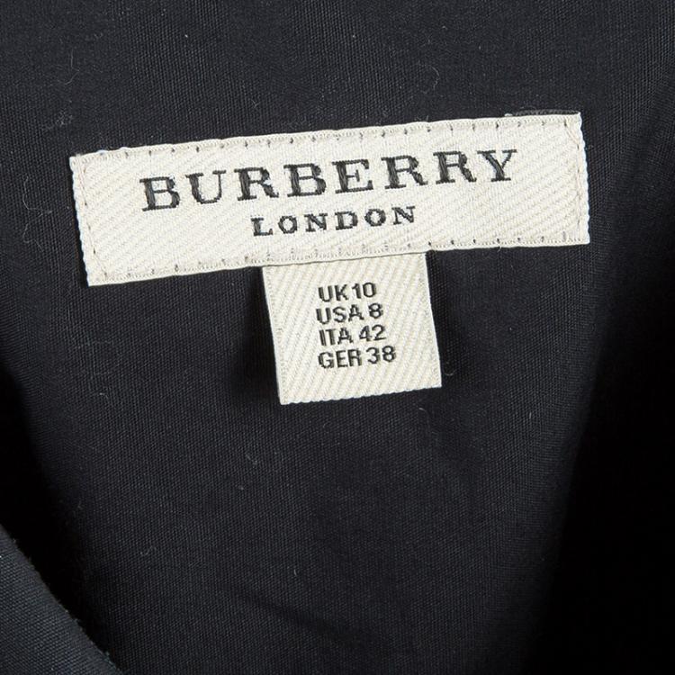 مملوكة مسبقًا Burberry Black Long Sleeve Cotton Shirt M
