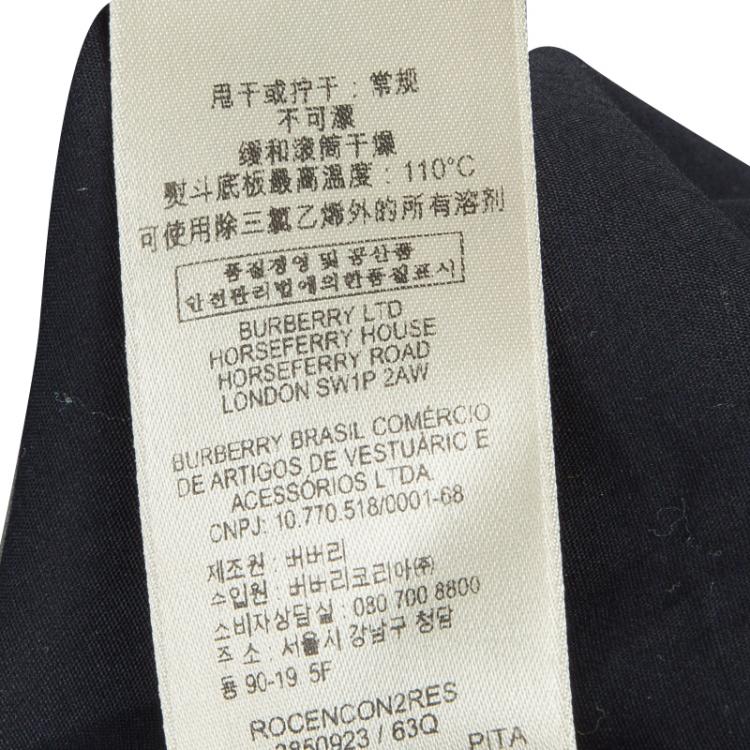 مملوكة مسبقًا Burberry Black Long Sleeve Cotton Shirt M