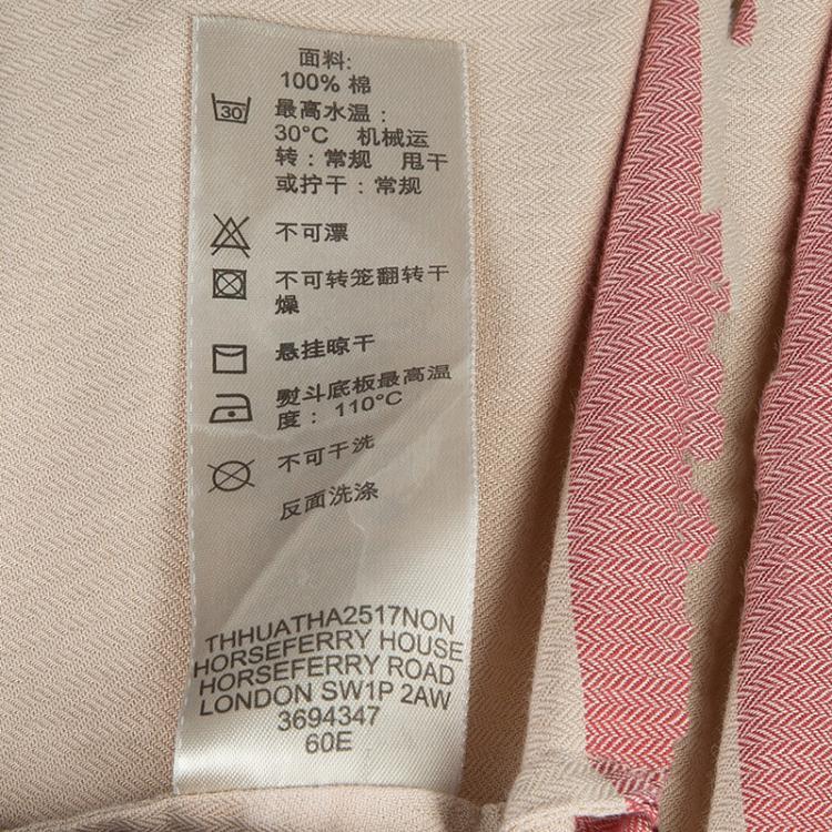 Pre Owned Burberry Beige Novacheck Long Sleeve Button Down Cotton Shirt M