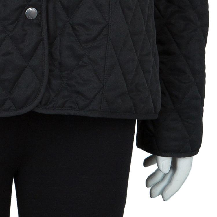 Pre Owned Burberry Black Diamond Quilted Jacket M