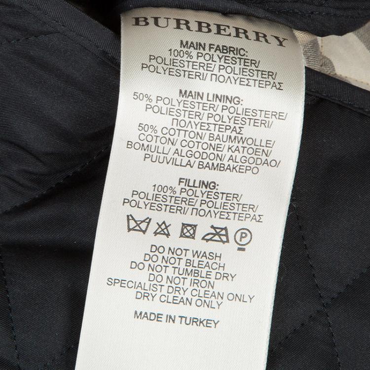 Pre Owned Burberry Black Diamond Quilted Jacket M