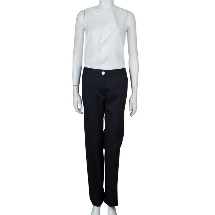 Pre Owned Burberry Navy Blue Trousers M/L