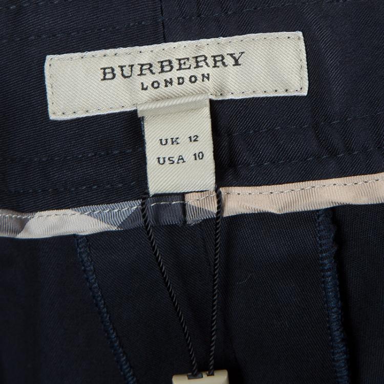 Pre Owned Burberry Navy Blue Trousers M/L