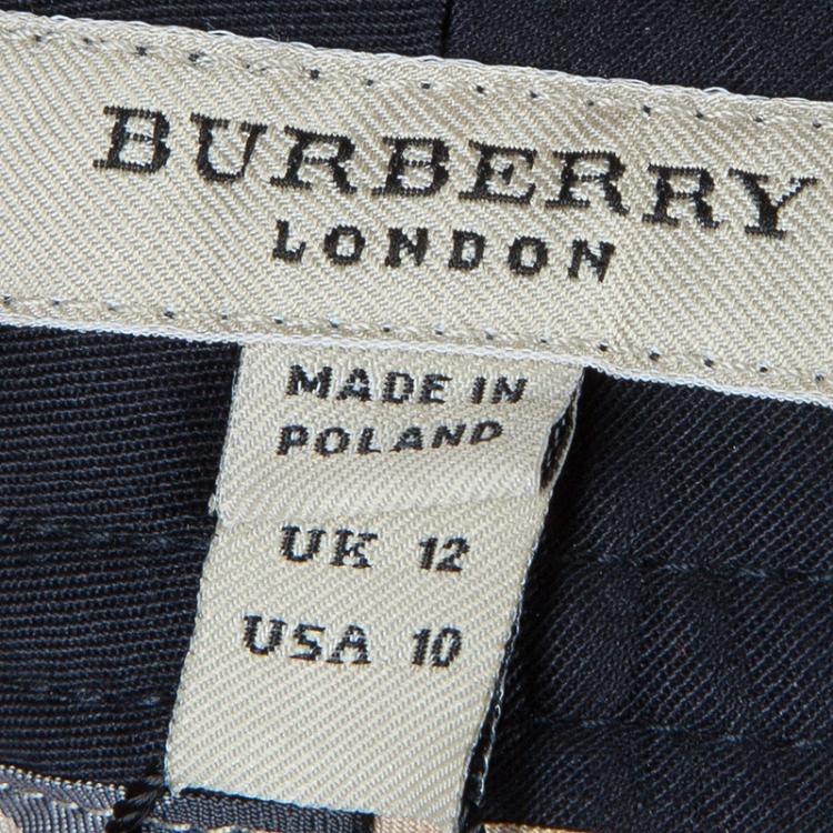 Pre Owned Burberry Navy Blue Trousers M/L
