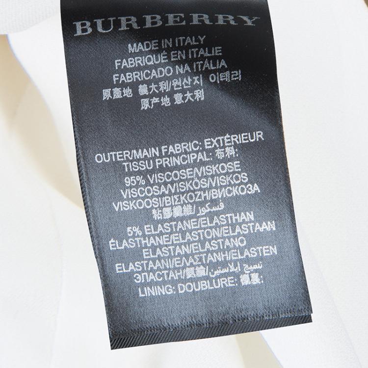 Pre Owned Burberry Prorsum Off-white Pleated Dress M