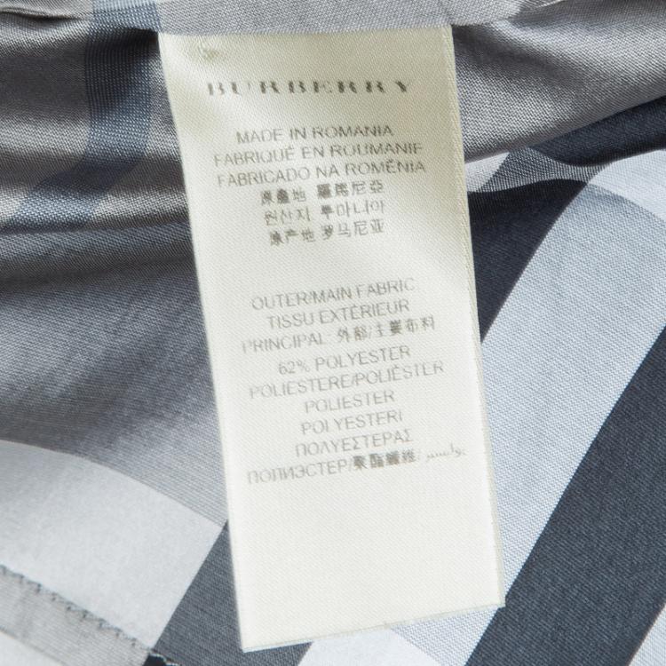 Pre Owned Burberry Grey Novacheck Long Sleeve Button Down Shirt M