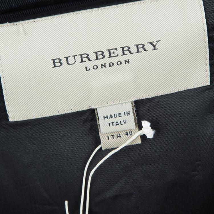 Pre Owned Burberry Black Short Sleeve Sheath Dress S
