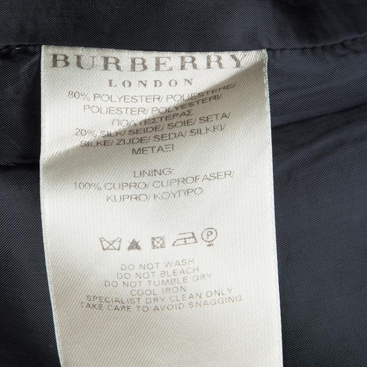 Pre Owned Burberry Black Short Sleeve Sheath Dress S