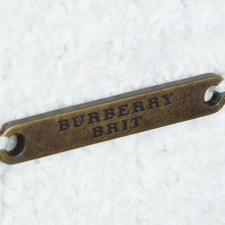 مملوكة مسبقًا Burberry Brit White Long Sleeve Crew NeckSweater XS