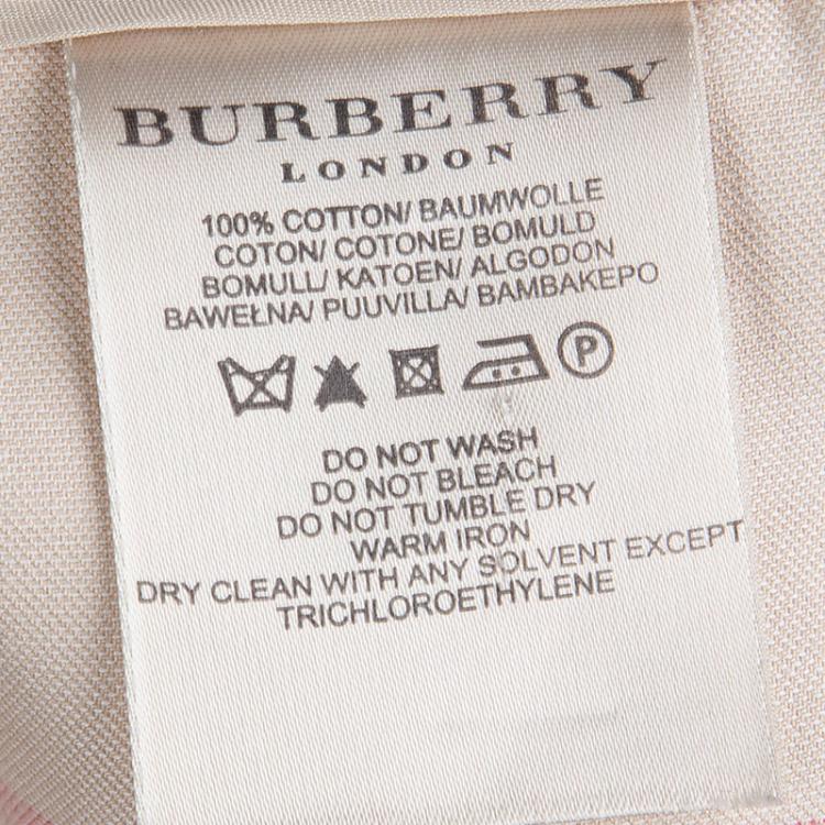 Pre Owned Burberry London Beige Nova Check Cotton Pleated Skirt M