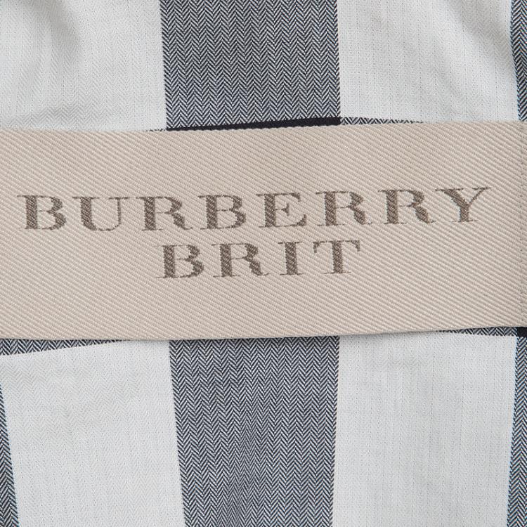 مملوكة مسبقًا Burberry Brit Red Cotton Double Breasted Jacket XS  