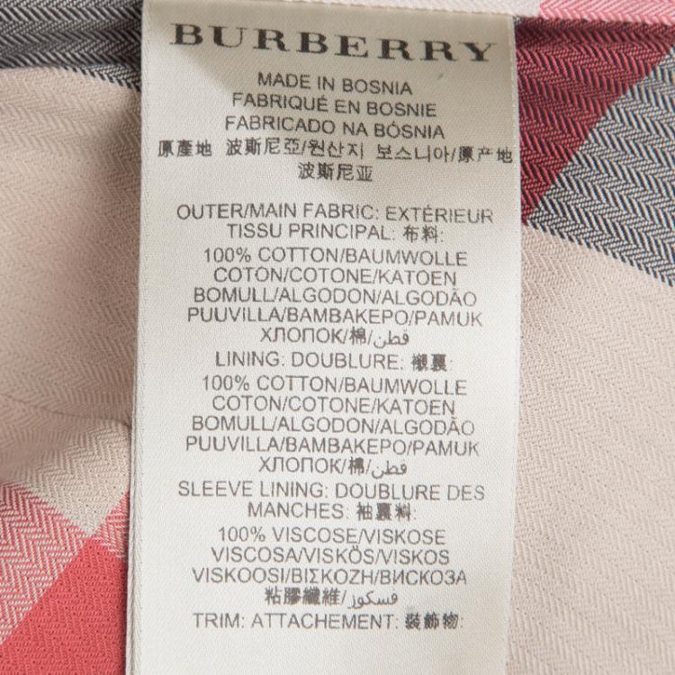 مملوكة مسبقًا Burberry Brit Red Cotton Double Breasted Jacket XS  
