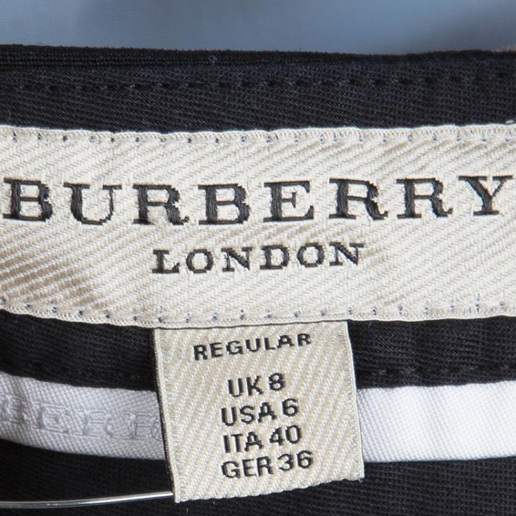 Pre Owned Burberry London Black Tailored Trousers S 