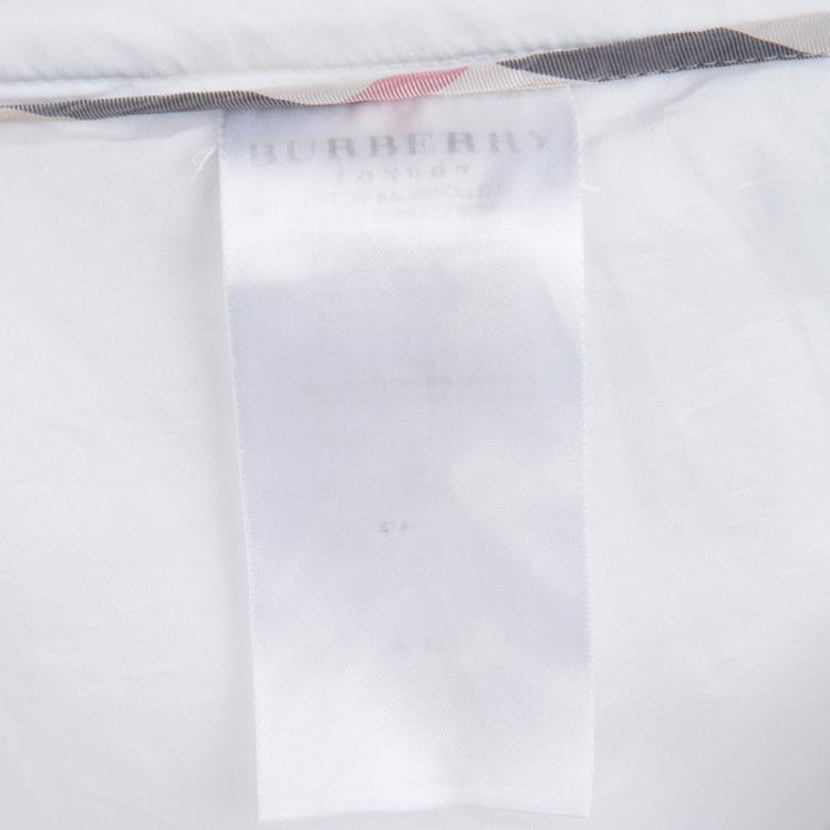 Pre Owned Burberry White Cotton Trousers M