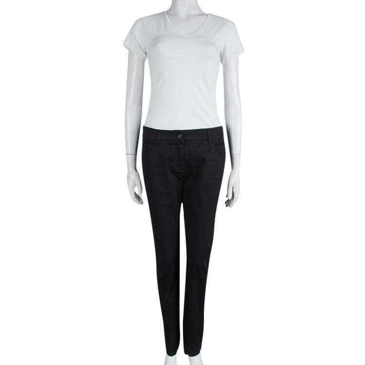 Pre Owned Burberry Black Straight Fit Trousers M