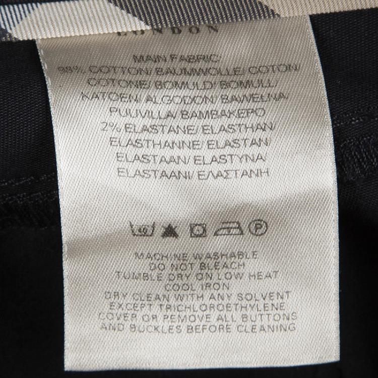 Pre Owned Burberry Black Straight Fit Trousers M
