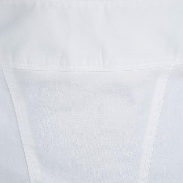Pre Owned Burberry White Knee Length Pencil Skirt M