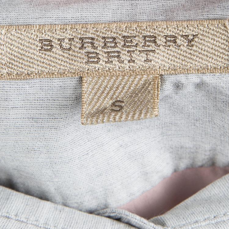 Pre Owned Burberry Brit Multicolor Checked Cotton Long Sleeve Button Front Shirt S