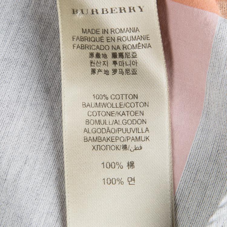Pre Owned Burberry Brit Multicolor Checked Cotton Long Sleeve Button Front Shirt S