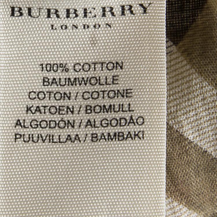 Pre Owned Burberry London Beige Novacheck Cotton Tunic S